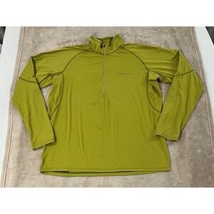 Cloudveil Active Shirt pullover Mens size Large Green Long Sleeve Mock Neck‎